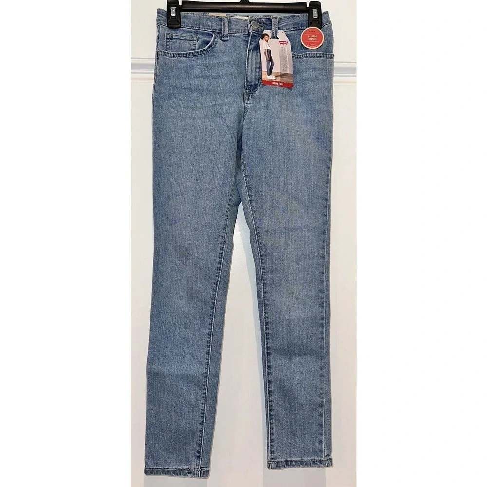 Levis‎ Girls 720 High Rise Super Skinny Jeans Blue Stretch Denim Size 12 Regular